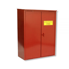 Шкаф для 2х газовых баллонов (красный) высота 1400мм